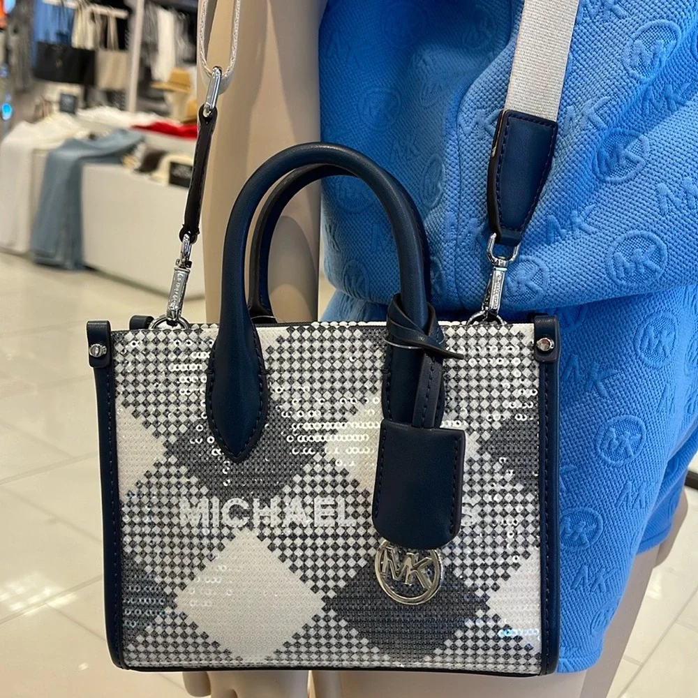 Michael Kors Mirella Extra-Small Logo Crossbody XBODY Shopper Bag
Navy
NWT
L - Picture 1 of 16